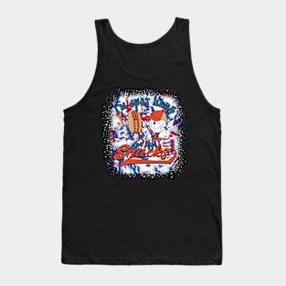 I'm Just Here For The Snacks Baseball 4th Of July Hot Dog Tank Top